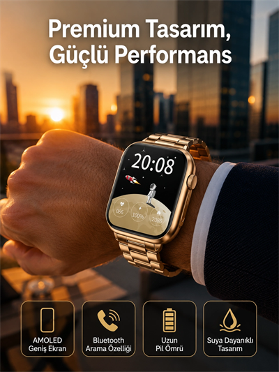 Sağlık Takipli Akıllı Saat 117 Spor Modlu AMOLED Ekran