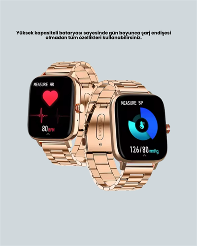 Sağlık Takipli Akıllı Saat 117 Spor Modlu AMOLED Ekran
