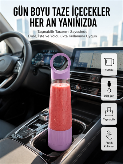 Sağlıklı Yaşam İçin 400 ml Taşınabilir Blender