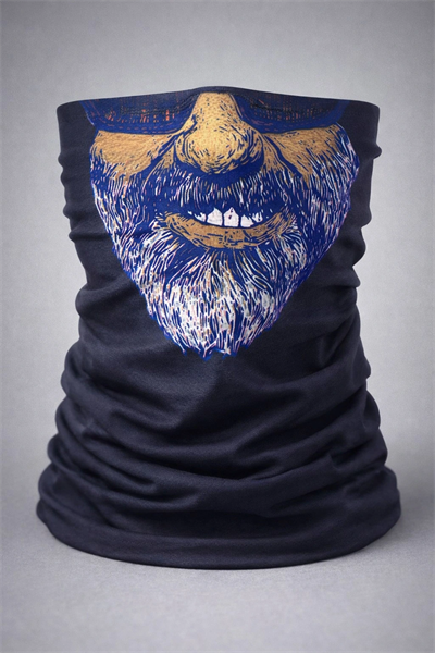 Sakallı Yüz Desenli Baf Buff – Çok Amaçlı Boyunluk & Maske 1 No