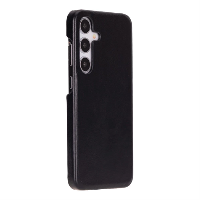 Samsung Galaxy S25 Plus Uyumlu, Hakiki Deri, El Yapımı Arka Kapak, Kömür Siyah