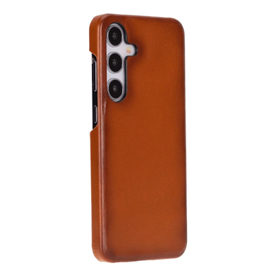 Samsung Galaxy S25 Plus Uyumlu, Hakiki Deri, El Yapımı Arka Kapak, Gölgeli Taba