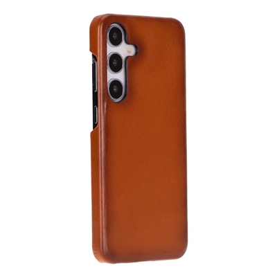 Samsung Galaxy S25 Plus Uyumlu, Hakiki Deri, El Yapımı Arka Kapak, Gölgeli Taba