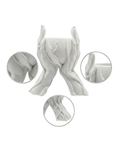 Sanatsal El Figürlü 3D Baskı Dekoratif Saksı Vazo Ev Ofis Dekoru