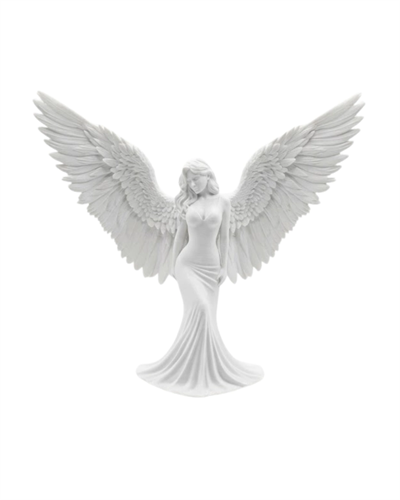 Sanatsal Melek Heykeli Kanatlı Kadın Figürlü 3D Dekoratif Biblo