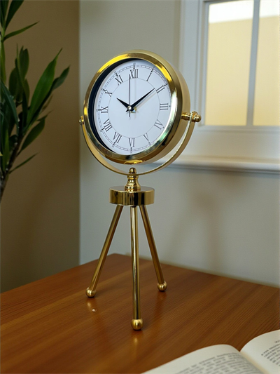 Saray Zarafeti Gold Tripod Üç Ayaklı Metal Masa Saati