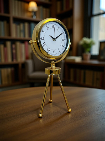 Saray Zarafeti Gold Tripod Üç Ayaklı Metal Masa Saati