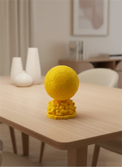 Sarı FIFA Topu Dekoratif Biblo 10cm Modern Masa Üstü Aksesuar