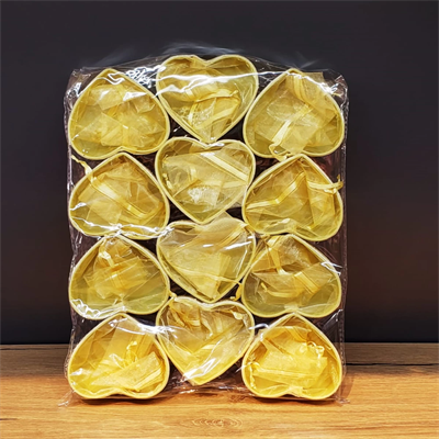 Sarı Kalpli Tül Kese