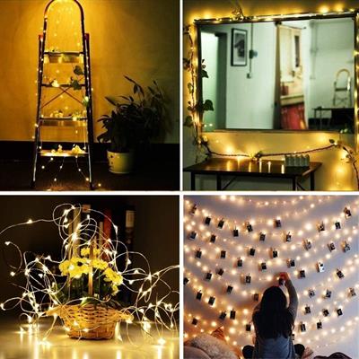 Sarı Peri LED Flaşlı Işık – 3 Metre Dekoratif Oda ve Organizasyon Aydınlatması (3936)