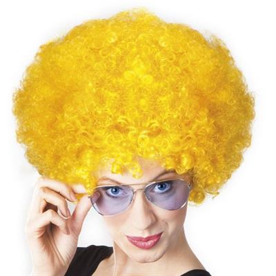 Sarı Renk Kıvırcık Afro Bonus Peruk (3936)