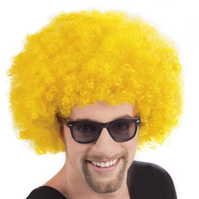 Sarı Renk Kıvırcık Afro Bonus Peruk (3936)