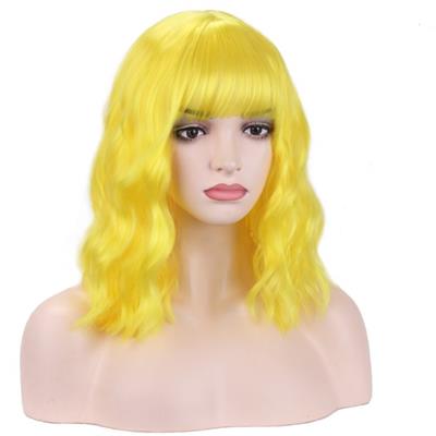 Sarı Renk Uzun Dalgalı Parti Peruğu (3936)