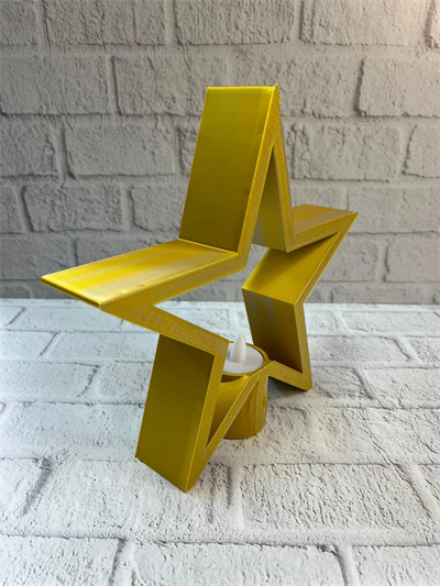 Sarı Yıldız Mumluk Modern Salon ve Raf Dekoru