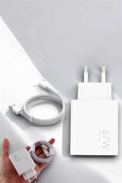 Şarj Aleti 67W Hızlı Şarj Turbo Type-C Uyumlu Şarj Adaptörü Kablosu