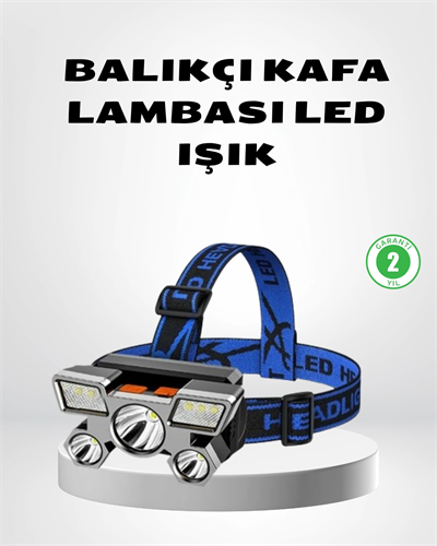 Şarj Edilebilir LED Kafa Feneri – 4 Işık Modu, IPX5 Su Geçirmez, Hareket Sensörlü