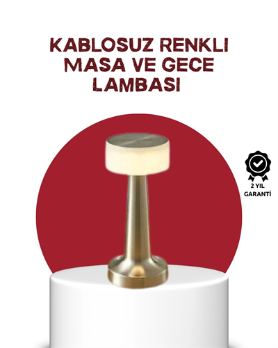 Şarj Edilebilir LED Masa Lambası – USB Girişli, Metal Yapı