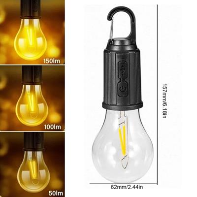 Şarj Olabilen 3 Farklı Mod LED'li Kendiliğinden Asma Kancalı Kamp,Dış Cephe Lambası (3936)