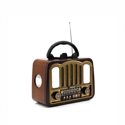 Şarjlı - Nostalji Bluetooth İbreli Fm Radyo Mp3 Usb - Tf Player Speaker Pl-4702 Bx40