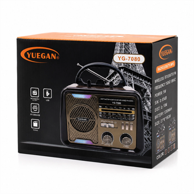 Şarjlı - Nostalji Bluetooth İbreli Fm Radyo Mp3 Usb - Tf Player Speaker Pl-4702 Bx40