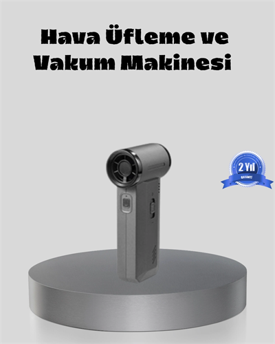 Şarjlı 130000 RPM Hava Üflemeli ve Vakumlu Araç Ev Temizlik Makinesi
