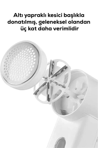 Şarjlı 2 Hızlı 6 Bıçaklı Tüy ve Tiftik Temizleme Makinesi