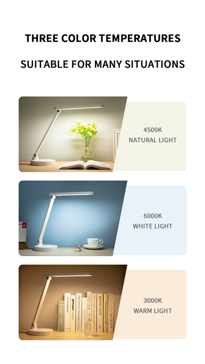 Şarjlı 40 Led Çalışma Okuma Işığı Kademeli Masa Lambası Ayarlanabilir Renk Tonu Ve Parlaklık Ps-1912
