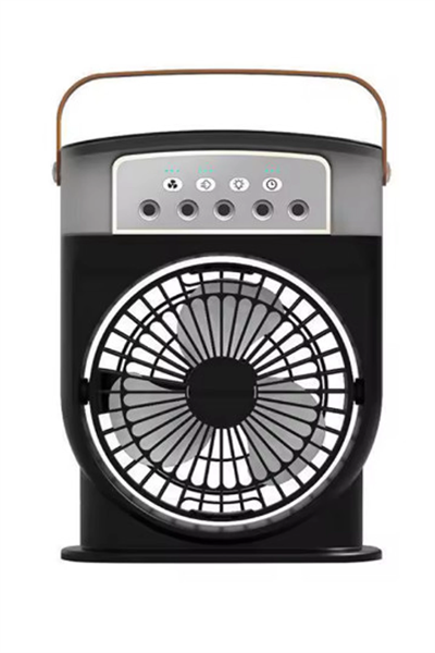 Şarjlı 600 Ml Su Hazneli Taşınabilir Masaüstü Vanilatör  Güçlü Fan Ve 2000 Mah Pil Siyah