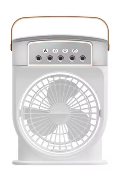 Şarjlı 600 Ml Su Hazneli Taşınabilir Masaüstü Vanilatör  Güçlü Fan Ve 2000 Mah Pil Beyaz