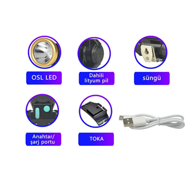Şarjli Baret Lambasi Osl Led Wt-065