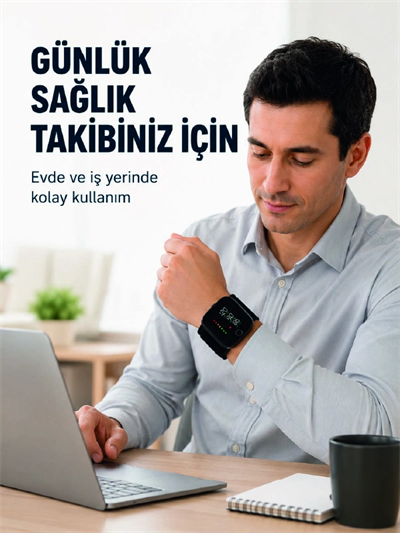 Şarjlı Bilekten Dijital Tansiyon Ölçer Geniş LCD Ekranlı
