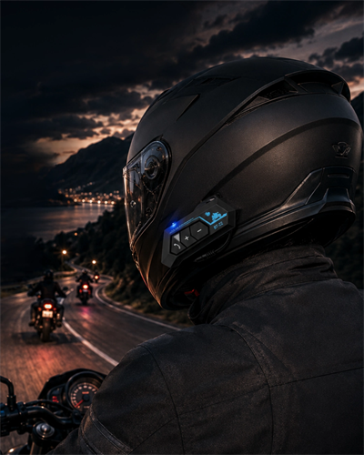 Şarjlı Bluetooth Kask Kulaklığı Navigasyon ve Müzik Destekli