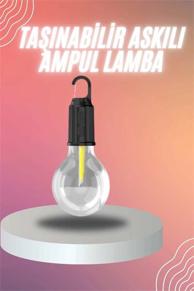 Şarjlı Dekoratif Kamp Lambası Askılı Ampul Led Işık Type-C Girişli