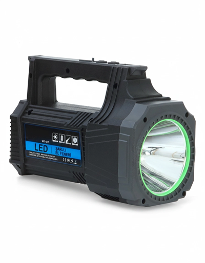 Şarjlı Dev Boy El Feneri 25w Süper Parlak Led El Lambası Kamp, Av Ve Güvenlik İçin İdeal