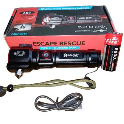 Şarjlı El Feneri  Yüksek Güçlü LED Işık USB ile Şarj ESCAPE RESCUE (3936)