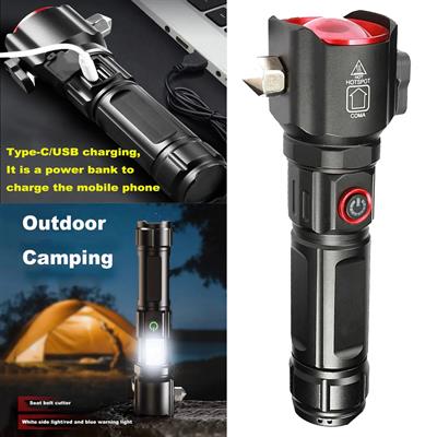 Şarjlı El Feneri  Yüksek Güçlü LED Işık USB ile Şarj ESCAPE RESCUE (3936)