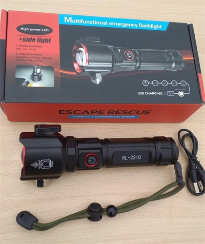 Şarjlı El Feneri  Yüksek Güçlü Led Işık Usb İle Şarj Escape Rescue Bx40