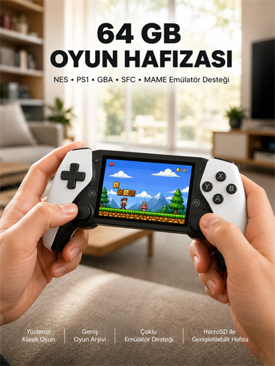Şarjlı, Hafıza Kart Destekli Oyun Konsolu Yeni Nesil