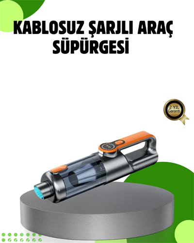 Şarjlı Kablosuz El Süpürgesi Yüksek Emiş Güçlü ve Çok Başlıklı