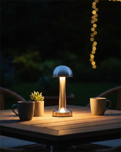 Şarjlı Kablosuz Mantar Masa Lambası Dokunmatik 3 Renk LED Modern Tasarım