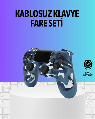 Şarjlı Kablosuz PS4 Oyun Kolu Titreşimli Hassas Kontrol