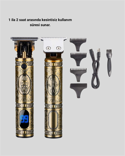 Şarjlı Kablosuz Tıraş Makinesi – 1800 mAh Batarya, Uzun Pil Ömrü, Profesyonel Sessiz Motor