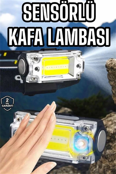 Şarjlı Kafa Feneri Suya Dayanıklı Ayarlanabilir Kamp Feneri