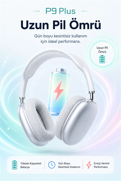 Şarjlı Kulak Üstü Stereo Kulaklık Bluetooth Uyumlu Müzik Ve Görüşme Destekli