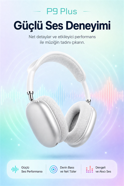 Şarjlı Kulak Üstü Stereo Kulaklık Bluetooth Uyumlu Müzik Ve Görüşme Destekli