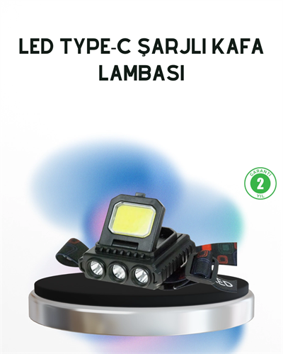 Şarjlı LED Kafa Lambası 800 Lumen COB XPE Ayarlanabilir Başlıklı
