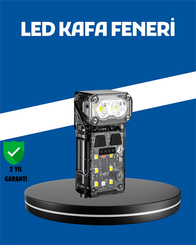 Şarjlı LED Kafa Lambası Manyetik Klipsli El Sensörlü Çok Fonksiyonlu