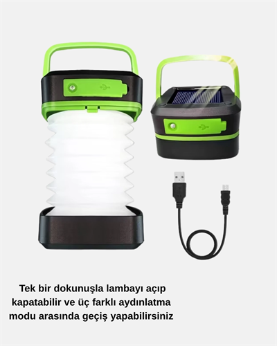 Şarjlı LED Lamba – Dokunmatik Sensörlü, 3 Kademeli Parlaklık
