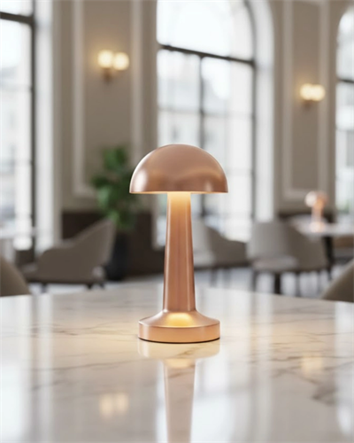 Şarjlı LED Masa Lambası 3 Kademe Dokunmatik Bronz Modern Tasarım