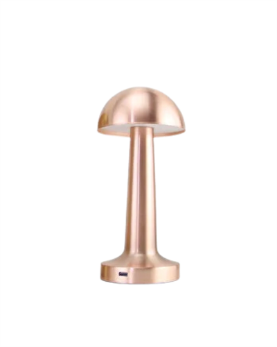 Şarjlı LED Masa Lambası 3 Kademe Dokunmatik Bronz Modern Tasarım